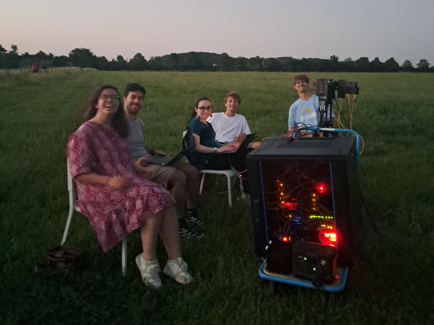 an photo taken during the realsky tests in the fields by our new office
